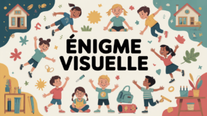 Image de groupe jouant à une enigme visuelle