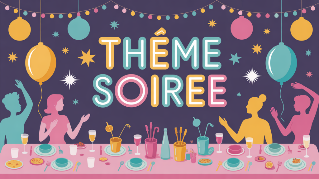 vue dessus salon thème soirée original ambiance conviviale
