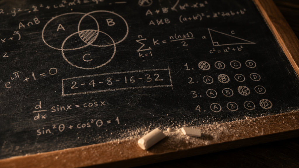 Exercices de logique : méthodes et tests corrigés, ardoise de craie