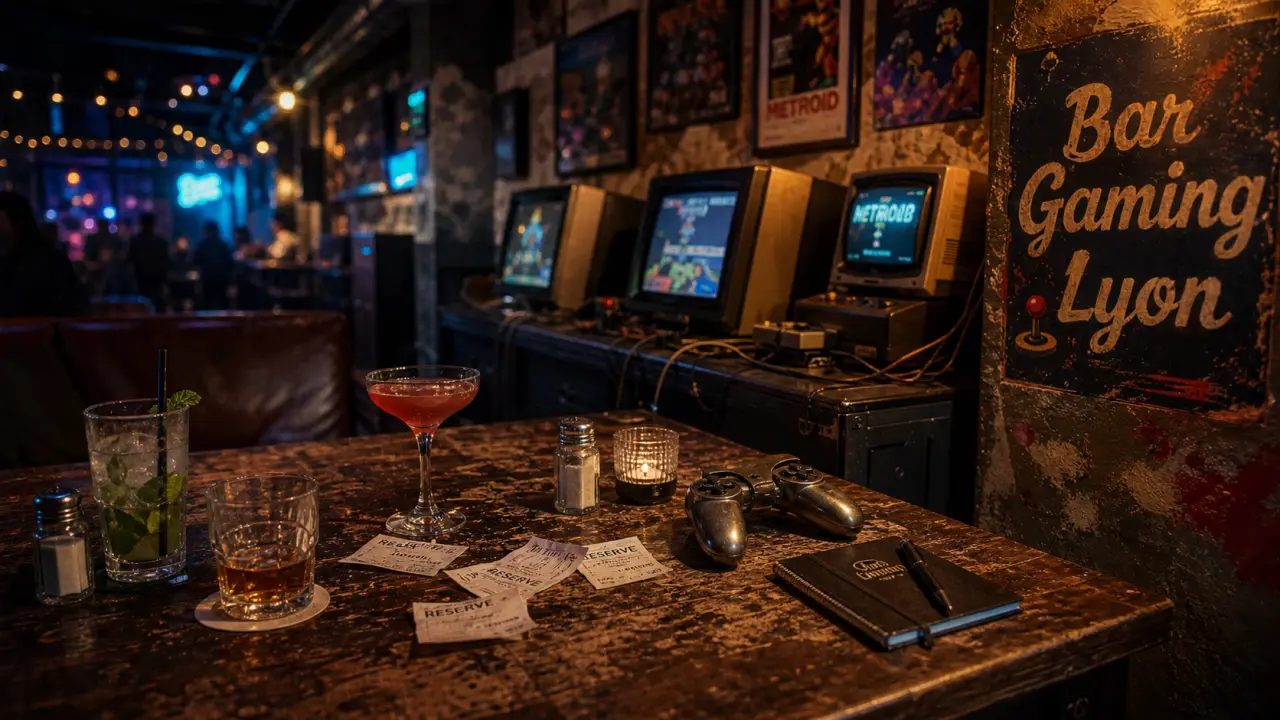 Bar gaming Lyon : consoles et ambiance rétrogaming en intérieur